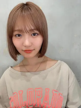 ショート カラー 木元 瑛✂︎ボブのヘアスタイル