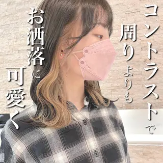 ミディアム カラー ヘアアレンジ 🔶似合わせセンター パート/ヤス🔶のヘアスタイル