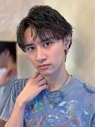 ショート パーマ メンズ k.e.y銀座店所属・安藤幹人 メンズカット/パーマのヘアスタイル