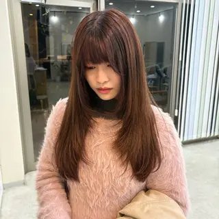 ロング MIDORI🎀 透明感/ベージュのヘアスタイル