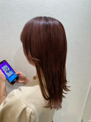 セミロング カラー なな💎韓国系/ 渋谷💎のヘアスタイル