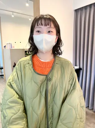 ミディアム パーマ ミディアムパーマ /癖毛パーマのヘアスタイル