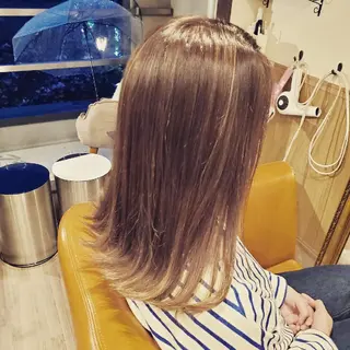 セミロング カラー spa hair  ark 富井直美のヘアスタイル