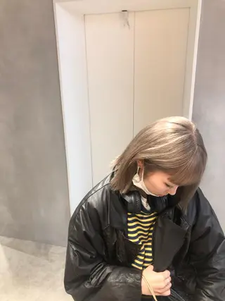 ミディアム 🌸ハイトーン 新田 廉 🌸のヘアスタイル