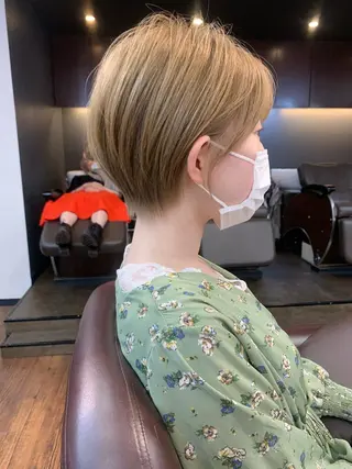 ショート 縮毛矯正/ショート/ レイヤー/畑中正敏のヘアスタイル