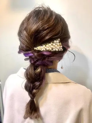 ヘアアレンジ 🤍ヘアセット.ヘア アレンジ湯山詩織🤍のヘアスタイル