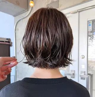 ショート パーマ レイヤーカット 西宮北口/みなみのヘアスタイル