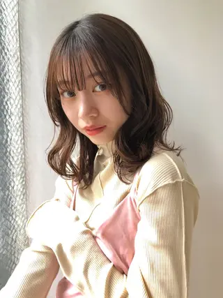 ミディアム カラー 🫧tomoka 透明感カラー🫧のヘアスタイル