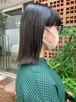 カラー ボブパーマコテ巻き風 パーマNo1深江秀平のヘアスタイル