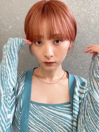 ショート 🎀大川 錬🎀 ブリーチなしWカラーのヘアスタイル