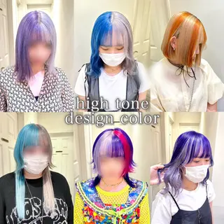 ロング カラー ミユ🎀エクステ 🎨デザインカラーのヘアスタイル