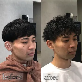 パーマ メンズ 【持ちが良い!メンズ パーマ】田中颯汰のヘアスタイル