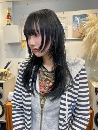 ミディアム 綺星 ハイトーン/デザインのヘアスタイル