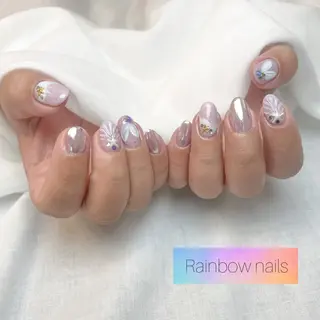 ネイル Rainbow nailsくろちゃんのネイルデザイン