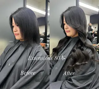 ロング カラー シールエクステ特化 ハイトーン、NANAのヘアスタイル