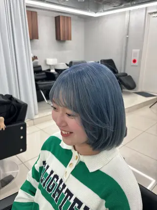 ショート カラー ️ブリーチなし透明感 /アレンジ🎀こゆきのヘアスタイル