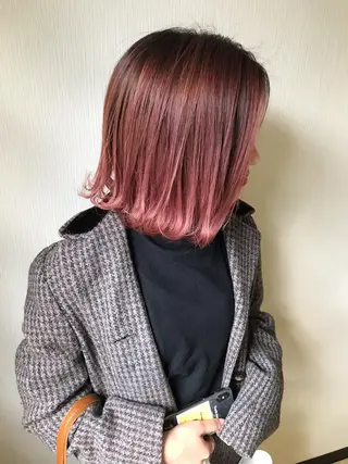 ミディアム カラー 🧡色落ちまで2度綺 麗なカラー🧡ヨシキのヘアスタイル