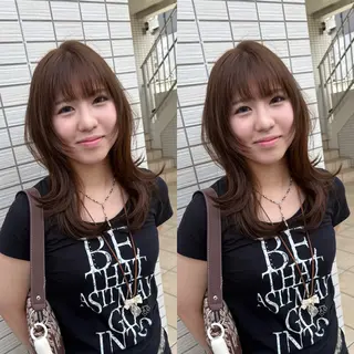 ミディアム カラー Livnaリヴナ立川所属・レイヤー/ハイライト /立川/赤池宏隆のヘアスタイル