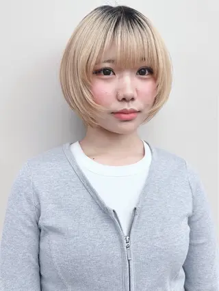 ショート 小顔ボブ/お悩み解決 /ボブパーマ/とういのヘアスタイル