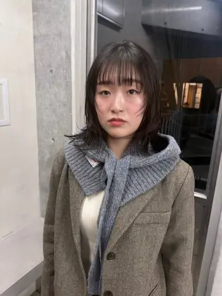 ミディアム カラー 誰より丁寧なカット/ 小林輝/レイヤーのヘアスタイル