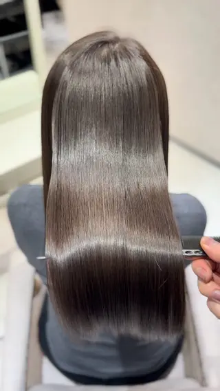 セミロング 髪質改善×縮毛矯正 Core 片山健太のヘアスタイル