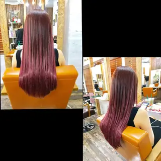 ロング ✯カラー&編み込み エクステ✯池田智博✯のヘアスタイル