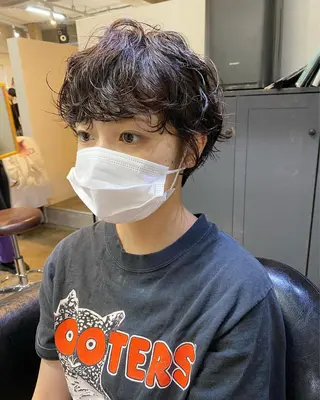 ショート カラー パーマ ヘアアレンジ メンズ キッズ ネイル マツエク・マツパ アイブロウ 🧼柴田 健太郎🧼のヘアスタイル
