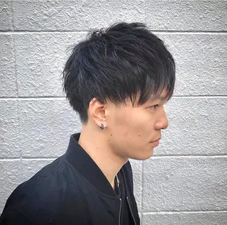 ショート カラー パーマ メンズ JUNTA 梅田茶屋町のヘアスタイル