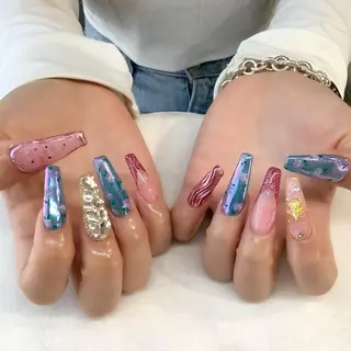 ネイル 💎🐰 saki. m 🐰💎のネイルデザイン