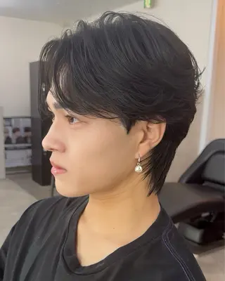 ショート カラー パーマ メンズ 森下 佑大のヘアスタイル