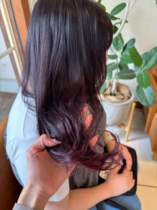 セミロング 💞暖色艶カラー/ ホウツキカナ🍒のヘアスタイル