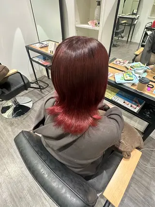 ミディアム カラー 艶髪レイヤー上田 紗也🇰🇷💗のヘアスタイル