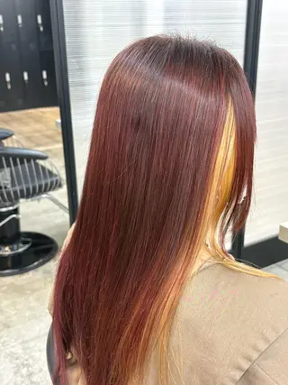 カラー 縮毛矯正/ 豊島怜のヘアスタイル