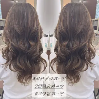 ロング パーマ いけがみ ゆかなのヘアスタイル