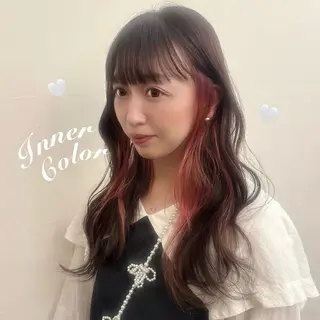 ロング カラー 暖色カラー🎀🎶 田辺 樹里のヘアスタイル
