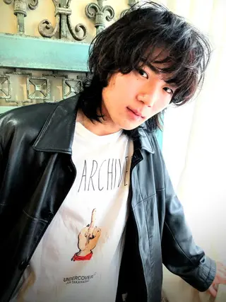 カラー パーマ ヘアアレンジ メンズ 表参道Lise おおいしおりのヘアスタイル