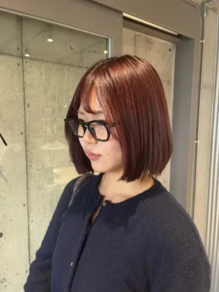 ミディアム カラー ヘアアレンジ 髪質改善・艶カラー・ ボブ・リクト💥のヘアスタイル