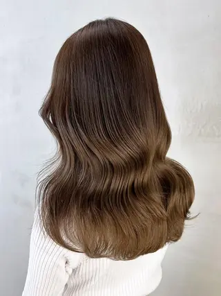 セミロング カラー パーマ ヘアアレンジ ITbyALBUM 中野店のヘアスタイル