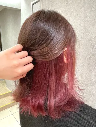 ミディアム カラー 【🎀推し デザイン カラー】小池 雪奈のヘアスタイル