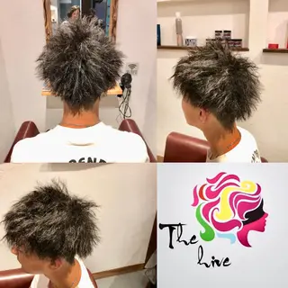 ショート パーマ メンズ Hair salon The  hiveのヘアスタイル