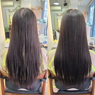 セミロング stoke TOKYO所属・野村 果音(カノン)のヘアスタイル