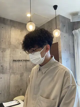 ショート パーマ メンズ HairSalon Productions所属・🩶ハマノ ミユ🩶のヘアスタイル