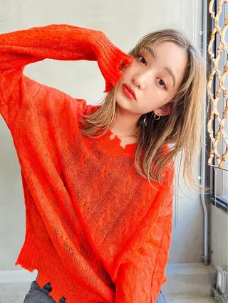 カラー MUSASHI ブリーチカラー◎のヘアスタイル