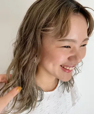 セミロング カラー ヘアアレンジ パーマ指名No1 /namiのヘアスタイル