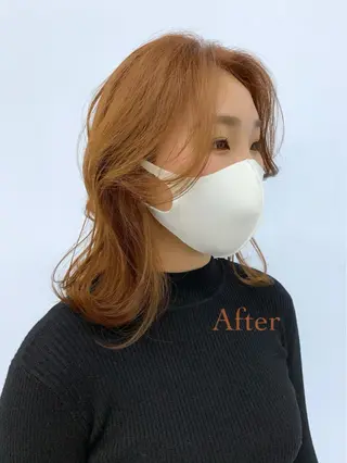 ミディアム カラー オチ ハナのヘアスタイル