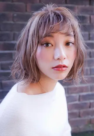 ショート カラー パーマ RUKA 美容院×ネイリストのヘアスタイル