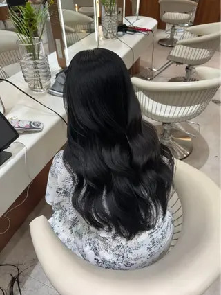 セミロング カラー 渋谷/韓国レイヤー/ 艶カラー/nanoのヘアスタイル