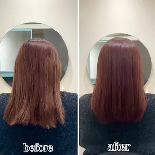 ミディアム 🌷ピンクカラー くどう🌷のヘアスタイル