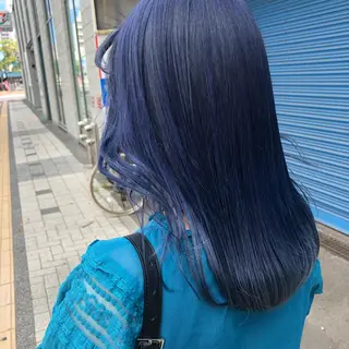 セミロング カラー 周りと差のつくハイト ーン🥣AZUKIのヘアスタイル