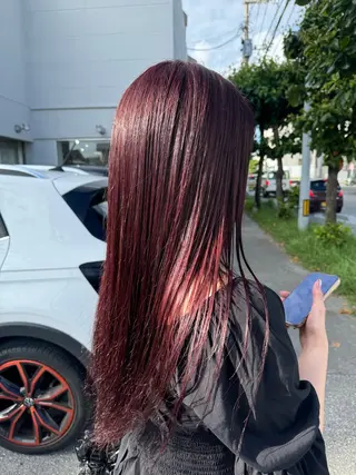 ロング カラー KOU×北谷× BY MY SIDEのヘアスタイル